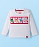 Babyhug Marvel Single Jersey Knit Full Sleeves T-Shirt with Avengers Graphic with Badge Detailing - White