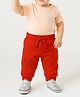 Nautinati Cotton Knit Disney Mickey Mouse Featuring Character Printed Joggers - Red