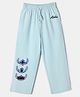 Nautinati Cotton Knit Disney Lilo & Stitch Featuring Character Printed Trousers -Light Blue