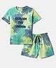 Nautinati Cotton Knit Half Sleeves Tie Dye Tee & Coordinating Shorts Set - Multi Colour