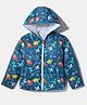 Nautinati Knit Full Sleeves Dinosaur Printed Puffer Jacket - Blue
