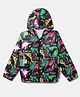 Nautinati Knit Full Sleeves Dinosaur Printed Hooded Windbreaker Jacket - Multi Colour