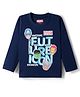 Babyhug Marvel Single Jersey Knit Full Sleeves T-Shirt with Avengers Graphic - Navy Blue