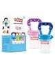 Toddley Silicone Baby Food and Fruit Feeder Combo Pack, Soft Pacifier Feeder, Teether for Infant Baby for 6+ Month Pack of 2 (Blue and Pink)