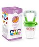 Toddley Silicone Food/Fruit Nibbler, Pacifier, Feeder, Teether for Infant Baby | Quick & Easy to Fill Soft Silicone | BPA Free, Small & Light, Leak-Proof Seal with Safety Lock (Green)