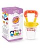 Toddley Silicone Food/Fruit Nibbler, Pacifier, Feeder, Teether for Infant Baby | Quick & Easy to Fill Soft Silicone | BPA Free, Small & Light, Leak-Proof Seal with Safety Lock (Yellow)