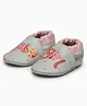 Elves the Shoemakers Baby Girl Text Printed Booties - Grey