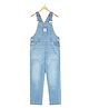 Olele Denim Woven Patch Detailed Mild Washed Dungaree - Blue