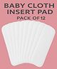Joy Buzz Baby Adjustable Reusable Microfiber Bamboo Soaker Wet-Free Insert Pads For Cloth Diapers Nappies Quick Dry (0-24 Months) - Pack Of 12