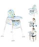 Golden Bee Deluxe 4 in 1 Convertible High Chair for Babies and Toddlers, Feeding Seat with Tray, Wheels, Safety Belt, and Cushion Seat, for Baby Boy & Girl 6 Months to 3 Years - Sky Blue