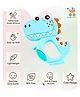 SUN & SHINE | 100% Natural Rubber & Premium Silicone Teether For 6 To 12 Months Baby | BPA-Free, Soft & Gentle | Teething Toys For Babies | Nibble Rex Animal Teether (Blue)