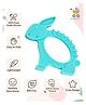 SUN & SHINE | 100% Natural Rubber & Premium Silicone Teether For 6 To 12 Months Baby | BPA-Free, Soft & Gentle | Teething Toys For Babies | Chewy Bunny Teether | Ideal Gifts For New Parents (Green)