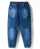 Kookie Kids Denim Woven Full Length Washed Jeans - Blue