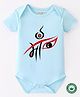 BLUSHES 100% Cotton Knit Durga Puja Theme Full Sleeves Maa Text Printed Onesie - Aqua Blue
