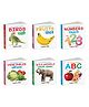 My Cute Board Book ABC, Birds, Wild Animals, Fruits, Vegetables and More Books (ENG-HINDI) : Mini Learning Library set, Board Book Collection | Set of 6 Books
