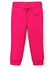 UCB Knit Full Length Track Pant With Text Print - Fuchsia