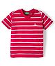UCB 100% Cotton Knit Half Sleeves Epp Striper Short T-Shirt - Red