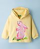 UCB Knit Full Sleeves Hooded Sweatshirt With Bunny Print - Yellow