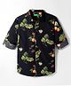 UCB Woven Full Sleeves Shirt with Farm Life Print - Black