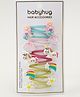 Babyhug Snap Clips with Marmaid  Unicorn & Rainbow Applique Pack of 10  -  Blue Pink & Green