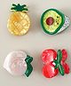 Babyhug Hair Clips Fruit Shaped Pack of 4 - Multicolor