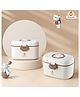 Infantso Feed Ease 2in1 Baby Milk Powder & Food Container BPA Free Leak Proof Bear Box Travel Friendly with Spoon & Fork Baby Essential Food Storage Box Baby Milk Powder Box(240 g)