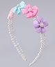 Hola Bonita Hair Bands With Floral Applique & Pearls - Multicolor