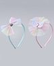 Babyhug Hair Bands With Floral & Bow Applique Pack of 2 - Multicolor