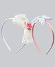 Babyhug Hair Bands withb Bow & Butterfly Applique Pack of 2 - white & Pink
