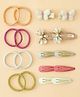 Babyhug Hair Accessories Combo Sets  Rubber Bands & Snap Clips Pair of  9 -  Multicolor