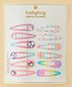 Babyhug Hair Clips with Unicorn Print Pack of  12 - Multicolor