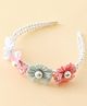 Hola Bonita Hair Bands With Floral Applique & Pearls - Multicolor