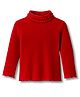 Babyhug Cotton Elastane Knit Full Sleeves Solid Color Turtle Neck Winter T-Shirt - Red