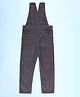 Kiddopanti Cotton Spandex Woven Solid Corduroy Dungaree - Grey