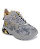 PASSION PETALS Camouflage Designed Lace Up Shoes - Grey & Yellow