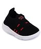 PASSION PETALS Abstract Designed Slip On Musical Shoes - Black & Red