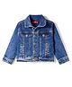 Babyhug Full Sleeves Washed Denim Jacket - Blue