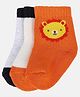 MINI KLUB Cotton Pack Of 3 Lion & Zebra Designed Socks - Multi Colour