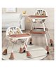 NEWTON BOX Growseat 3 In 1 High Chair with Sturdy Design Adjustable Harness & Easy Cleaning - Brown