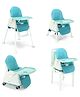NEWTON BOX Growseat 4 In 1 High Chair with Sturdy Design Adjustable Harness & Easy Cleaning - Light Blue