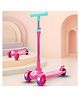 NEWTON BOX WheelyWonder Kids Scooter With Deck LED Wheels Easy Fold Design - Pink