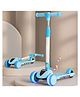 NEWTON BOX Funride Scooter with LED Deck Lights & Sounds Foldable Design 5 Height Adjustable - Blue