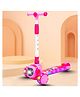 NEWTON BOX Funride Pro Kids Scooter With LED Deck Music Display & PU LED Wheels - Pink