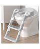 NEWTON BOX Anti Slip Training Toilet Seat with Detachable Soft Cushion & Ladder - Grey
