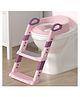 NEWTON BOX Anti Slip Training Toilet Seat with Detachable Soft Cushion & Ladder - Pink