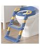 NEWTON BOX Anti Slip Training Toilet Seat with Detachable Soft Cushion & Ladder - Blue