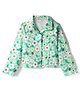 CrayonFlakes Cotton Woven  Full Sleeves Floral Printed Top - Green
