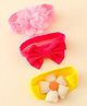 Babyhug Headbands With Bow & Floral Applique Pack of 3 - Multicolor