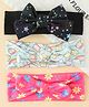 Babyhug Headbands With Bow Applique Pack of 3 - Multicolor