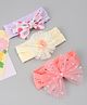 Babyhug Headbands With Bow & Floral Applique Pack of 3 - Multicolor